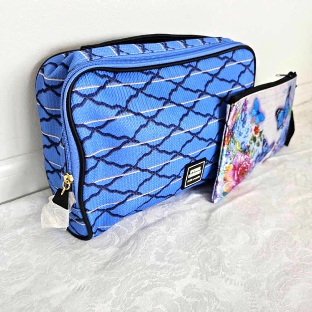 Estee Lauder Top Handle Cosmetic Bag/Organizer and Unbranded Butterfly W… - Picture 2 of 11